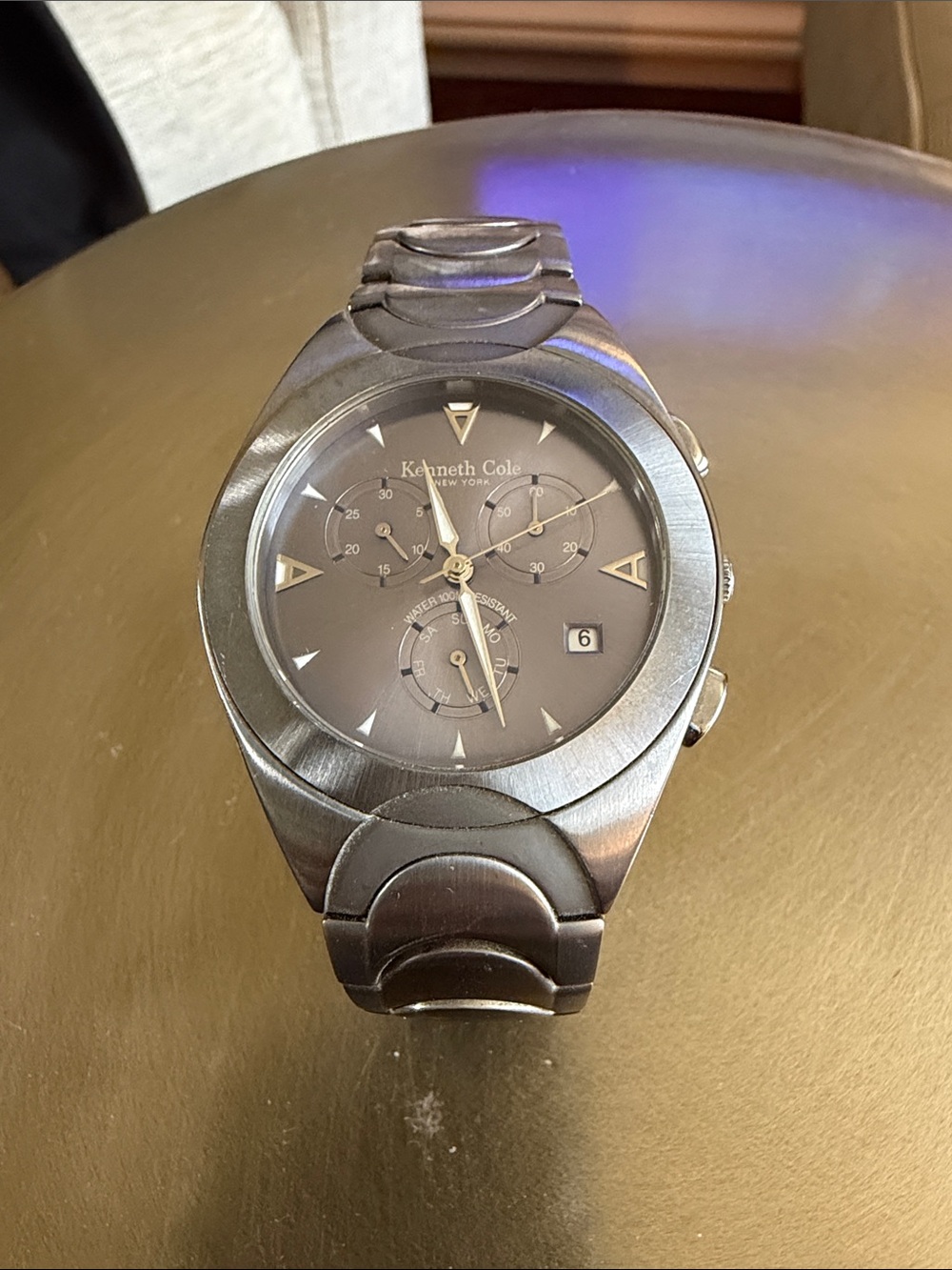 Kenneth Cole Gunmetal Chronograph Watch